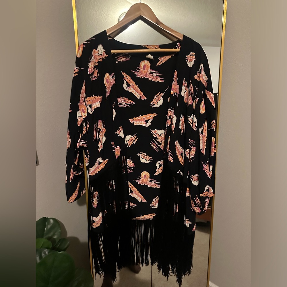 Vintage Covered Wagon Kimono